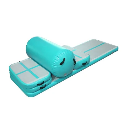 Tapis gonflable adapté aux besoins du client de gymnastique de rouleau de coussin d'air de plancher de voie d'air de carbone